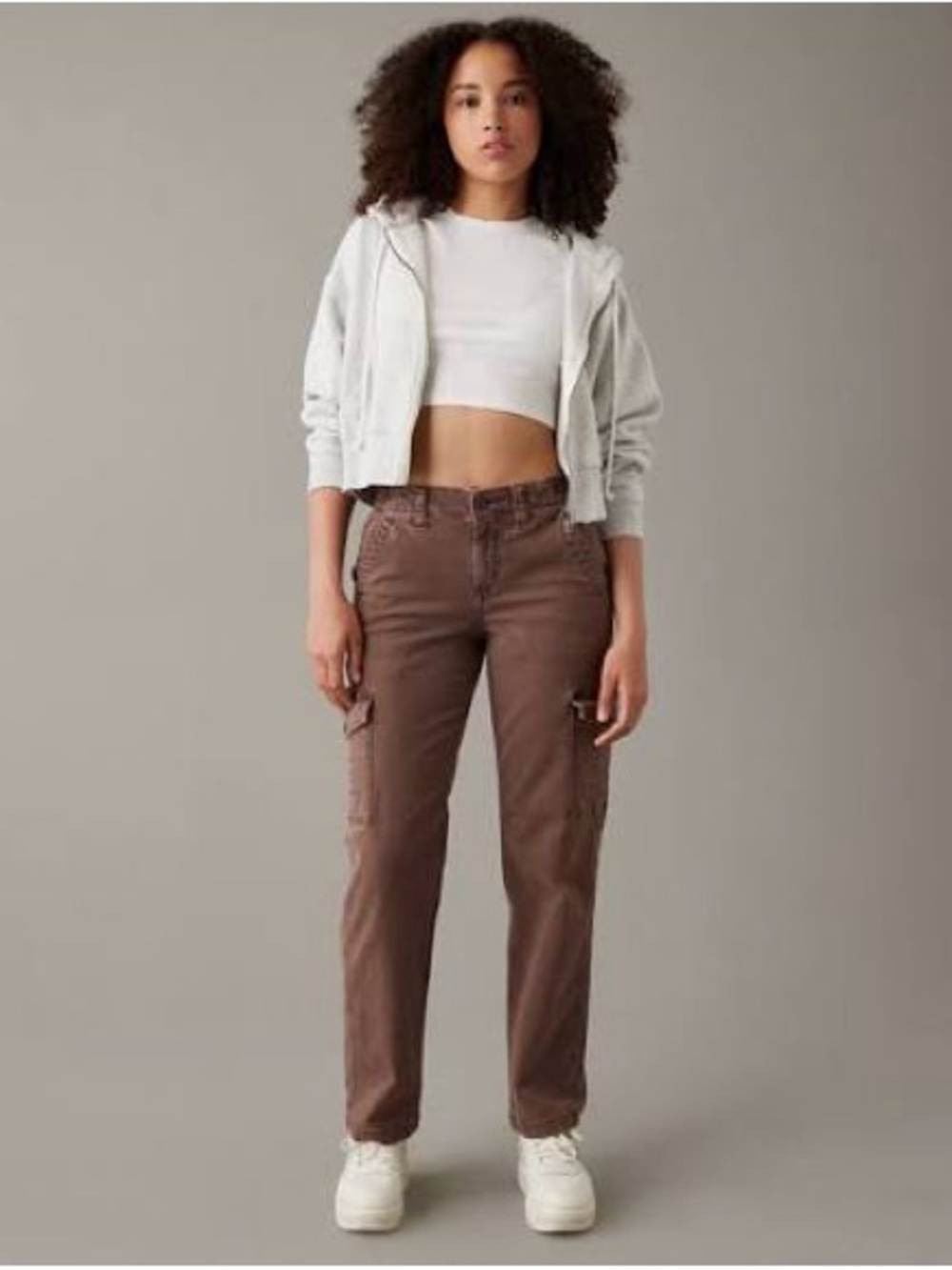 AE Curvy Long Stretch Cargo Straight Leg Pants